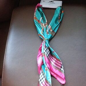 Elegant Pink and Teal Scarf